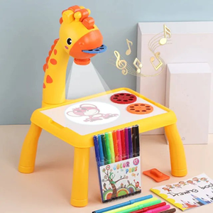میز نقاشی پروژکتور دار کودک طرح زرافه TETRIS PROJECTION PAINTING TABLE-اسباب بازی